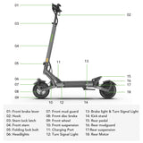 VIPCOO VS6 1000W Electric Scooter for Adults with NFC Unlock