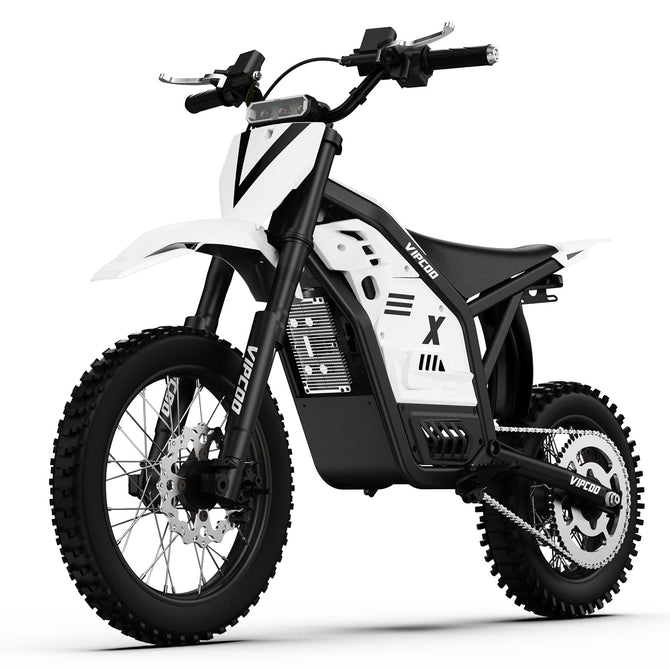VIPCOO H2 Electric Dirt Bike for Teens – 3500W Power, 48V 23Ah Removable Battery, Hydraulic Suspension Off-Road E-Bike