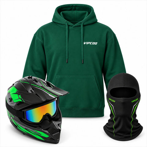 VIPCOO Helmet,Hoodie and Motorcycle Balaclava