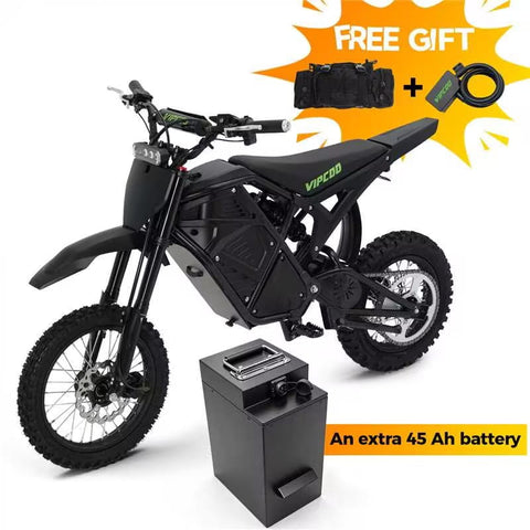 VIPCOO H3 Electric Dirt Bike + 45Ah Big Battery Bundle