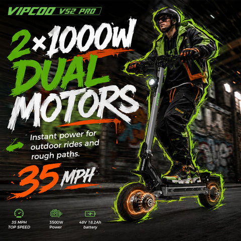 VIPCOO VS2 Pro Dual Motor Electric Scooter